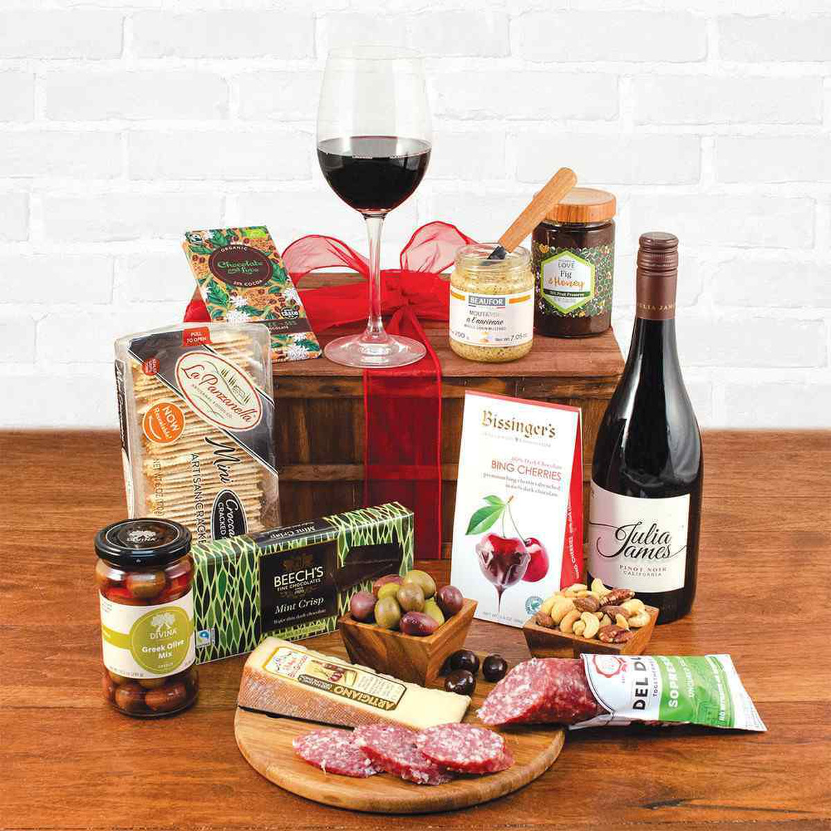 prodimages/Julia James Pinot Noir Wine and Artisanal Food Gift Basket